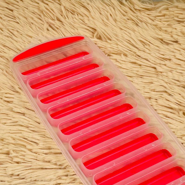 Forma de Gelo com 10 Cavidades Retangular de Silicone e Plástico Colors 29 x 11,5 cm