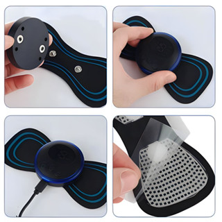 Mini Massageador Muscular Inteligente Portátil USB Recarregável Eletroterapia