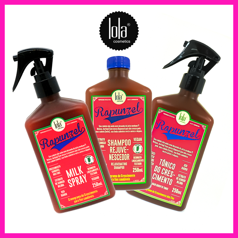 Lola Rapunzel (Milk Spray, Tônico de Crescimento, SH Rejuvenescedor) 250ml