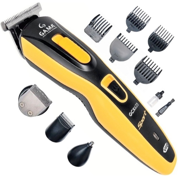 Maquina De Cortar Cabelo Gama Gcx623 Barba Nariz Costeleta Orelha Pelos Apara Barba 5 Pentes - Bivolt