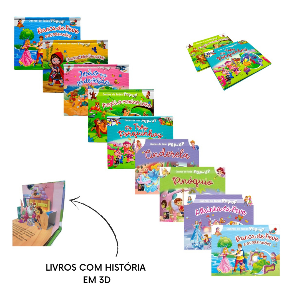 Contos de Fadas Pop Up /  Livro em 3D em Oferta na Shopee