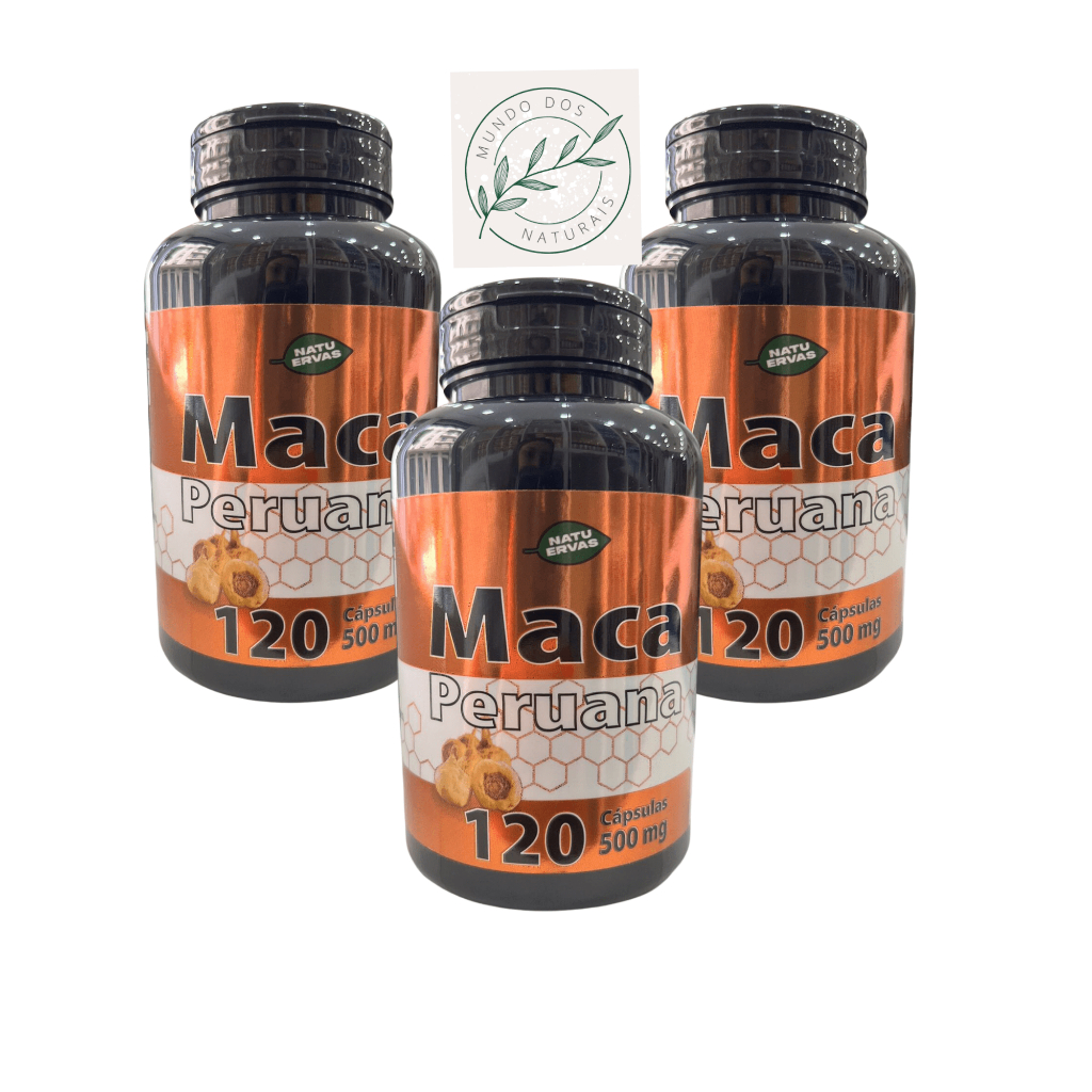 kit 3 x maca peruana melhora os sintomas da menopausa mais energia 120 caps 500 mg