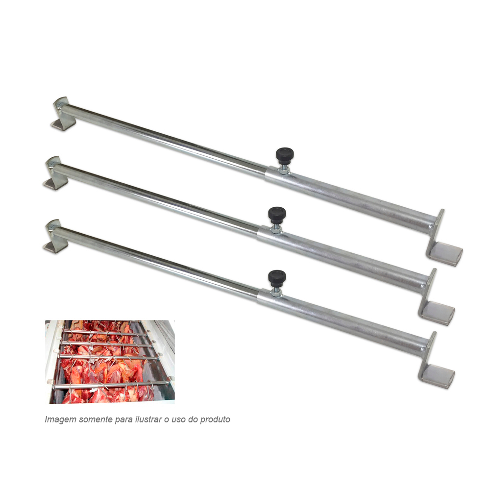 Suporte Tendal Para Freezer Horizontal - Regulável - 3 Peças