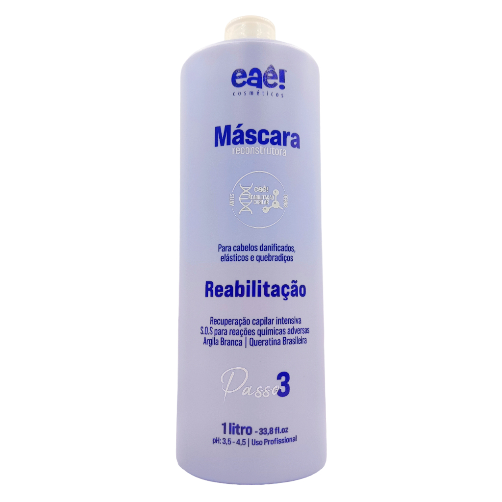 Máscara Reabilitação Capilar 1L Cauterização Cauter Gloss Espelhamento e Antiemborrachamento Eaê em Oferta na Shopee
