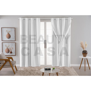 Cortina Blackout Com Tecido voil liso 2,80m x 2,30metros blackout 100% Voil Liso