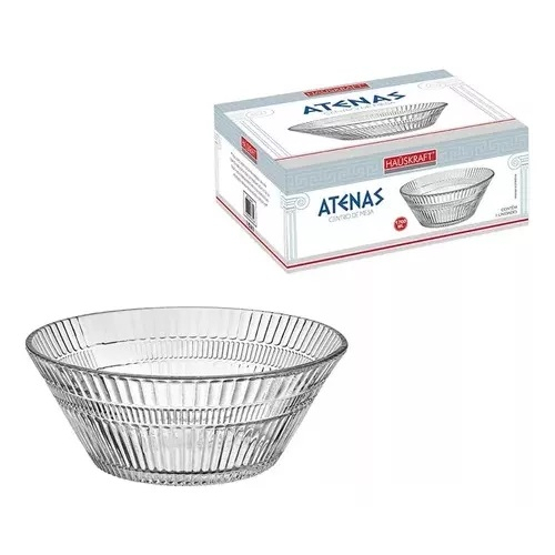 Tigela Pote Centro De Mesa Saladeira Vidro Redonda 1700ml