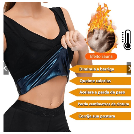 Cinta Regata Feminina Queima Gorduras Barriga Camiseta Sauna