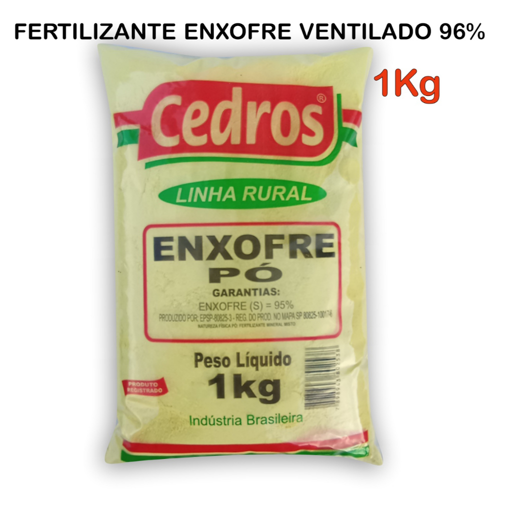 Fertilizante Mineral Enxofre Puro 1 Pacote 1kg Orgânico em Oferta na Shopee