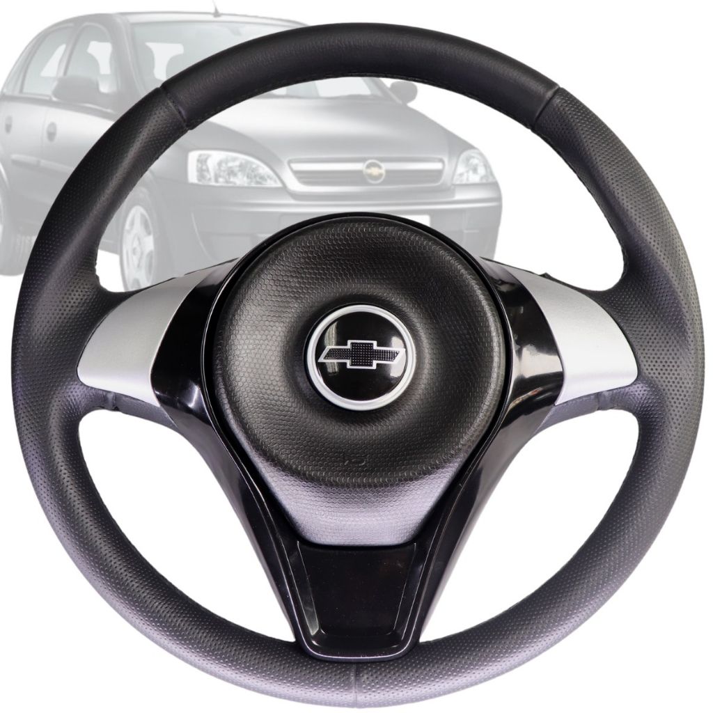 Volante Esportivo Palio Preto Para GM Preto Classic/Wind/Super/Millenium/Spirit/Celta/Onix/Cobalt