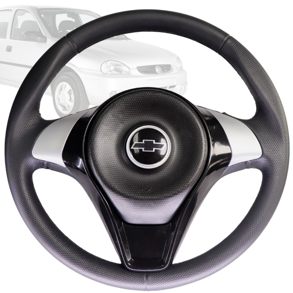Volante Esportivo Palio Preto Para GM Preto Corsa Joy Premium Frente Montana