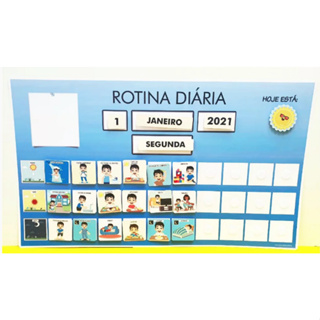 Quadro de Rotina Diária + kit com 50 peças (masculino ou feminino) em Oferta na Shopee