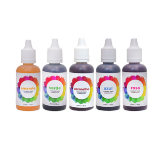 Kit Corante Cosmético 05 unidades 30ml - para Sabonetes e Cosméticos em Oferta na Shopee