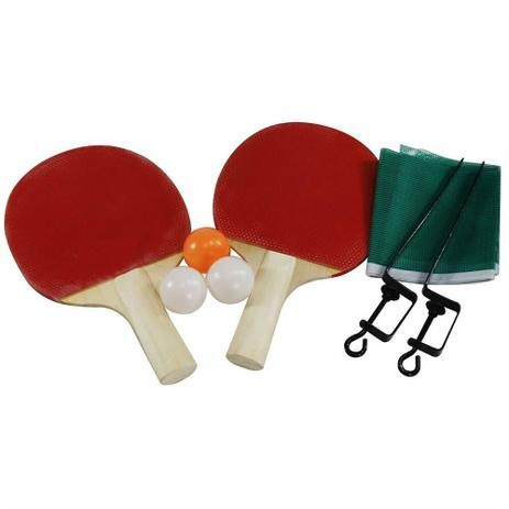 KIT Ping Pong Tênis de Mesa C/ 2 Raquetes Anatômicas, 3 Bolas, 1 Rede e 2 Suportes BRASPORT em Oferta na Shopee