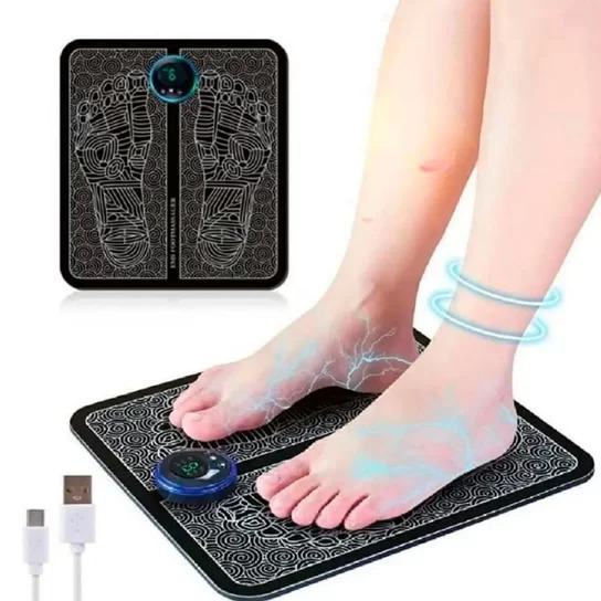 Tapete Massageador Tens Elétrico Para Pés Fisioterapia Relaxamento Muscular De Pés Recarregável Estimulo