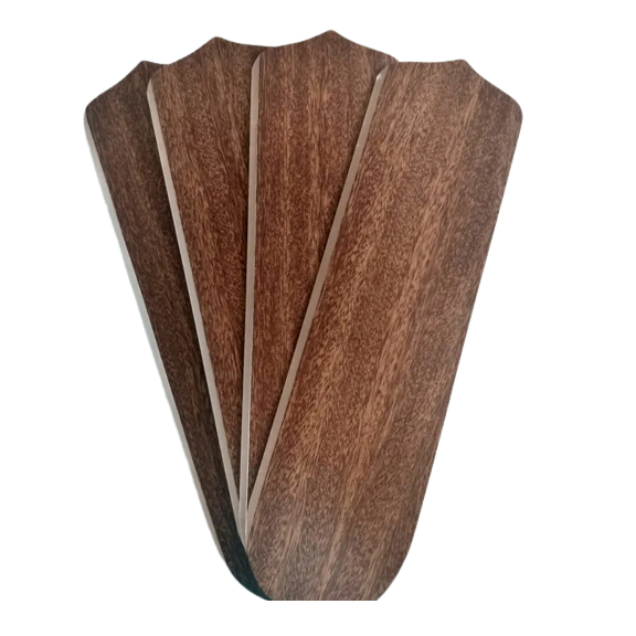 Jogo Com 3 Pás De Mdf Mogno Para Ventiladores De Teto 13x41 cm Reta