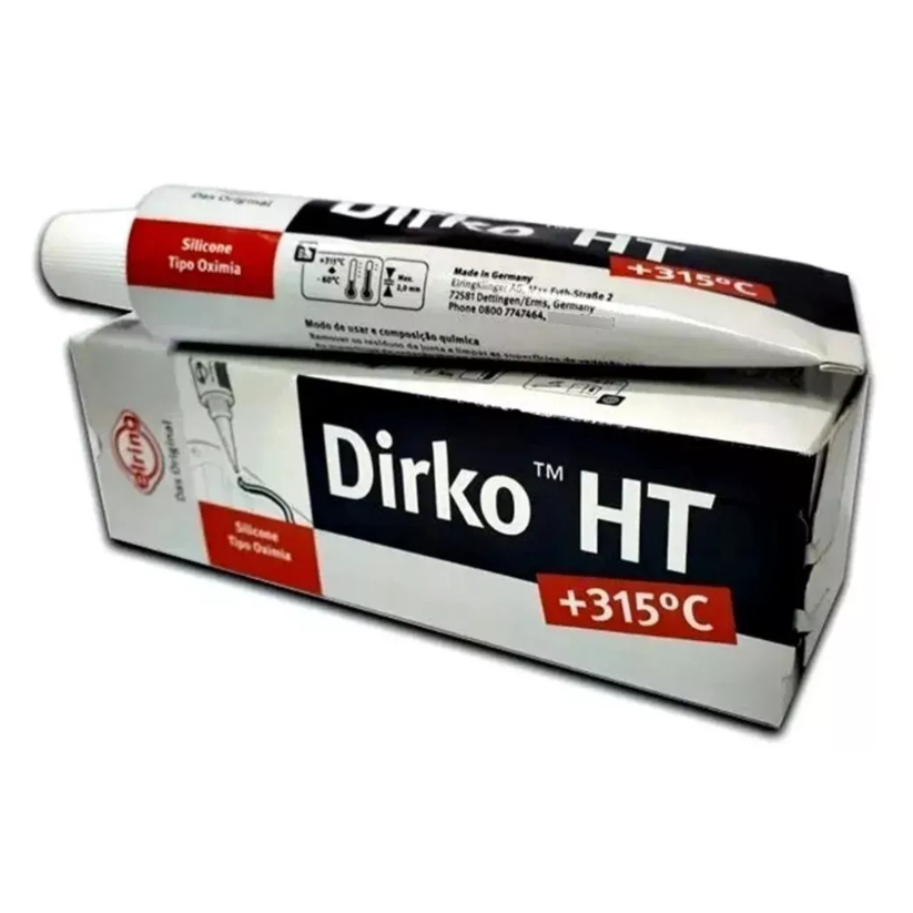 Cola Silicone Preta Para Vidro Fogão Alta Temperatura Elring
