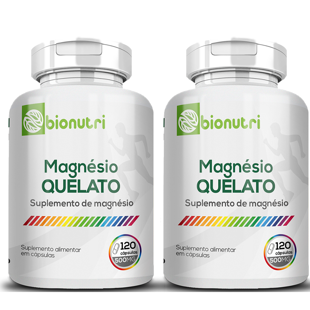 Kit 2x Magnésio Quelato 120 Cápsulas - Bionutri - Suplemento de Magnésio