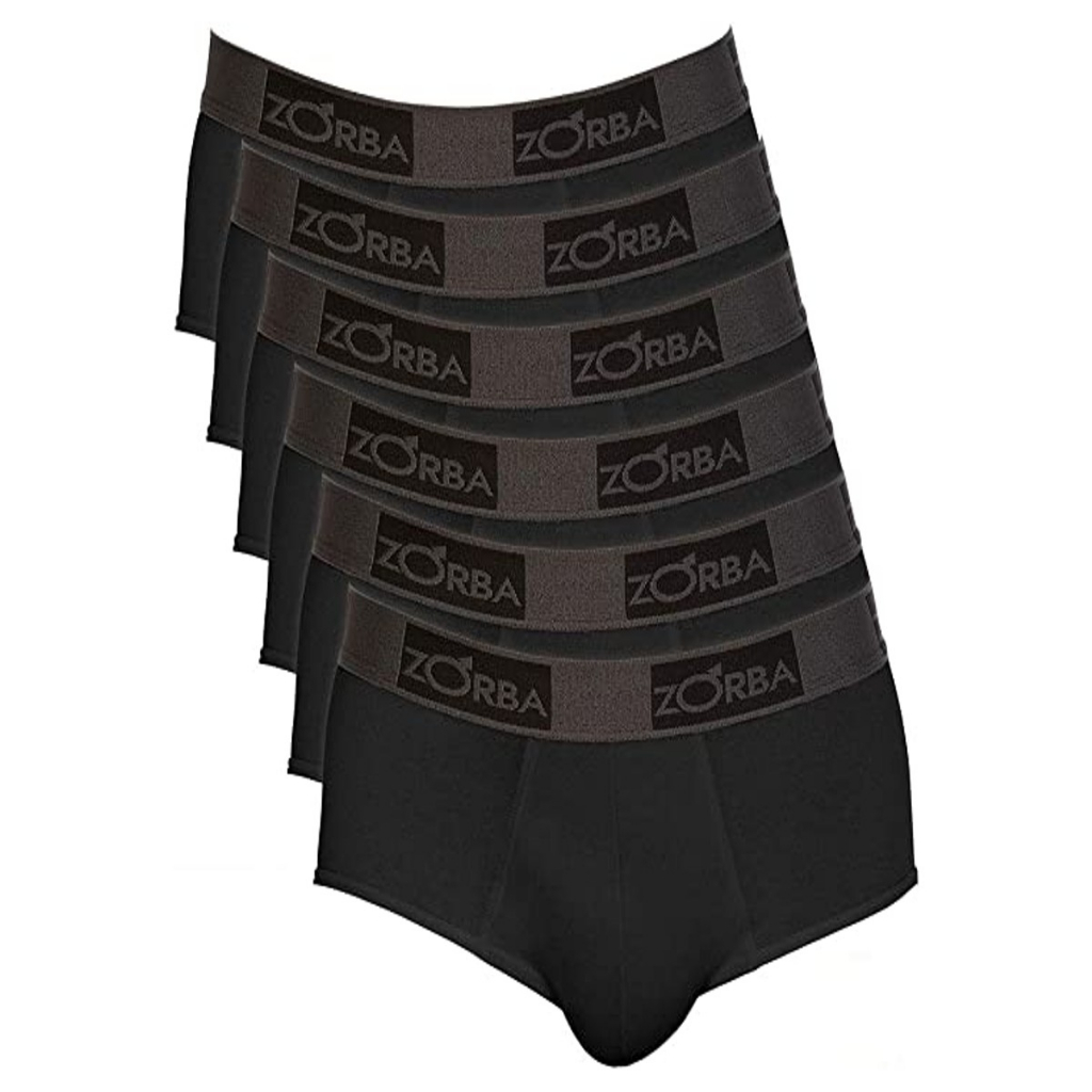 Kit Com 6 Cuecas Slip Comfort em Algodão 674 Zorba