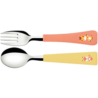 Jogo de Talheres Infantil TRAMONTINA - Baby Friends -  02 Peças em Oferta na Shopee