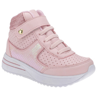 Tenis Infantil Feminino Botinha Sapatenis Menina Rosa