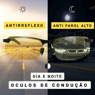Óculos para Dirigir a Noite Lente Amarela Antirreflexo Melhor Visão Noturna E Dia de Sol