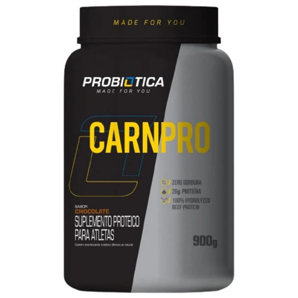 Carnpro 900g Chocolate Beef Protein Zero Lactose - Isolado e Hidrolisado - Probiotica