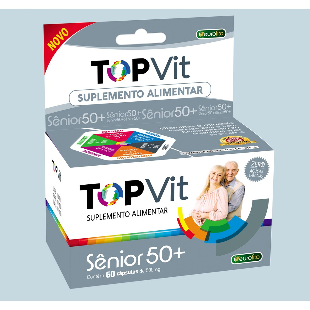 Vitaminas Para Idosos Topvit Senior 50+ Mais Disposição