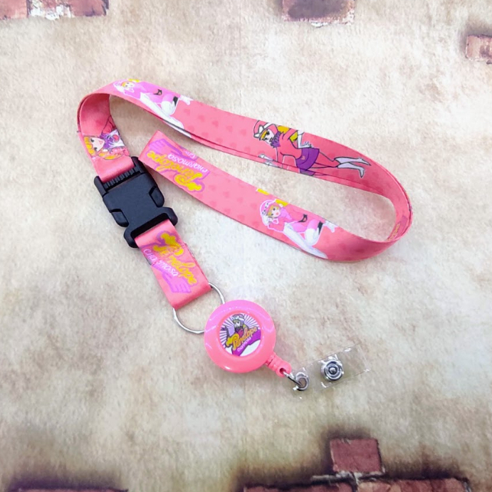 Cordão Penelope Feminino Porta Crachá cordinha retrátil Tirante de Pescoço
