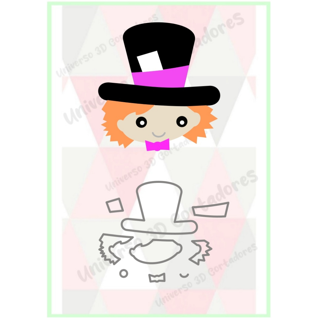 cortador alice no pais das maravilhas( chapeleiro)
