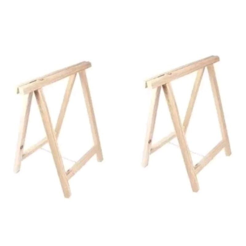 Kit 2 Cavalete De Madeira 50x70  Apoio Suporte Multiuso Bem Acabado