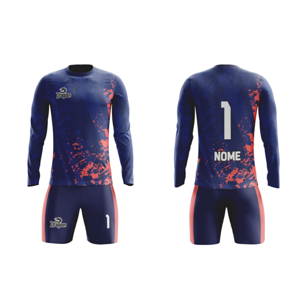 Camiseta uniforme goleiro kit camiseta calção dry personalizado nova
