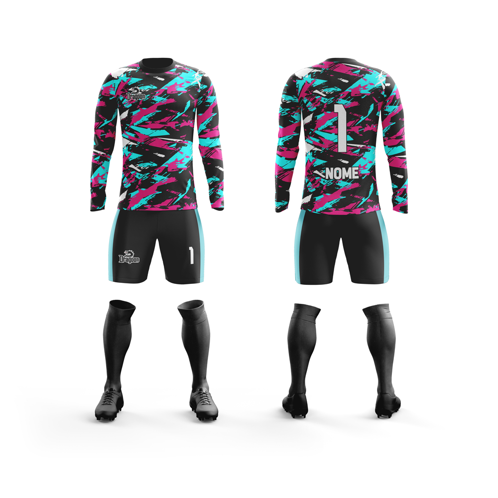 Camiseta uniforme goleiro kit camiseta calção e meião dry personalizado alta qualidade