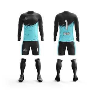 Camiseta uniforme goleiro kit camiseta calção e meião dry personalizado original lançamento em Oferta na Shopee