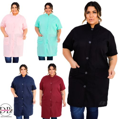Jaleco Químico Unissex Oxford Grandes Uniforme Hospitalar Pijama Tamanho Manga Curta 39