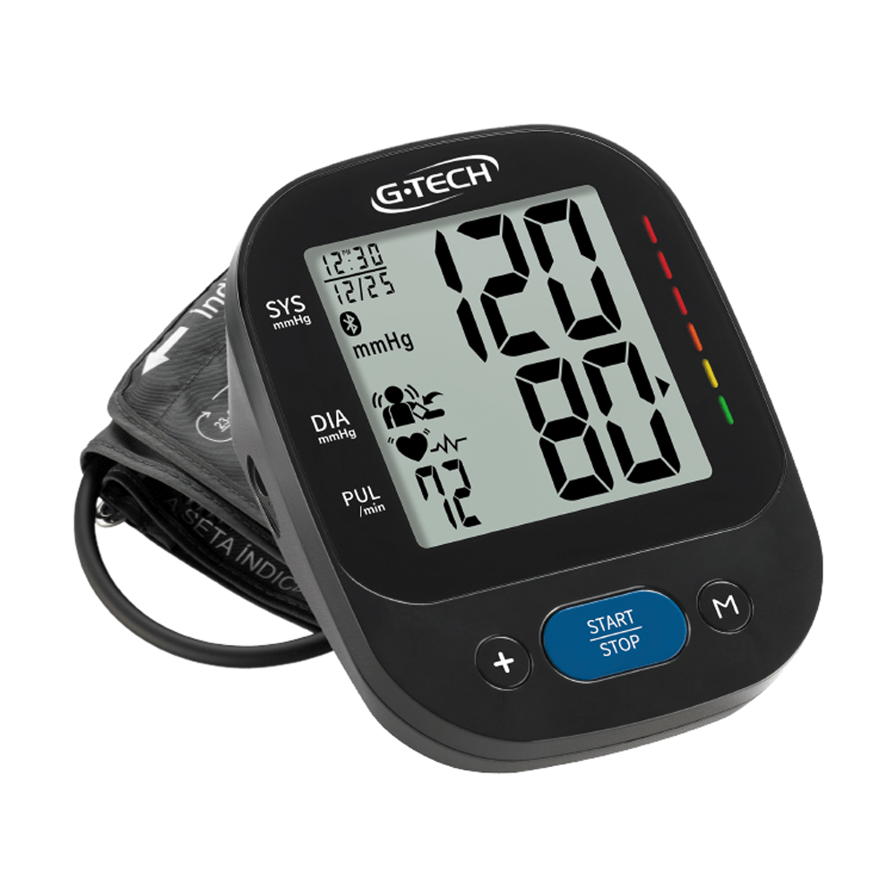 Aparelho de Pressão Bluetooth de Braço 3D Sensor com Indicador de Arritmia  G-Tech