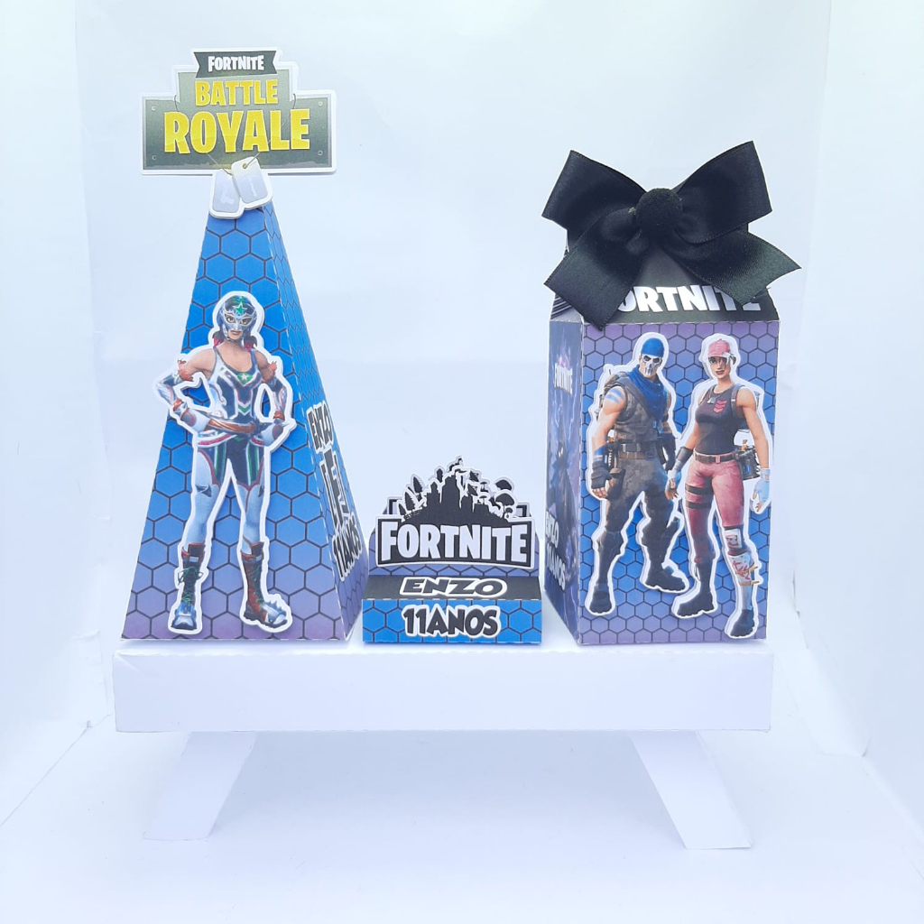 Kit Pegue e Monte 30 Lembrancinhas - Fortnite