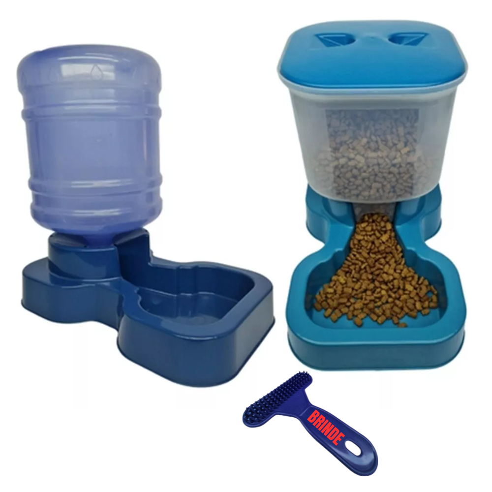 Kit Bebedouro E Tratador Para Cachorro Grande Porte Automatico