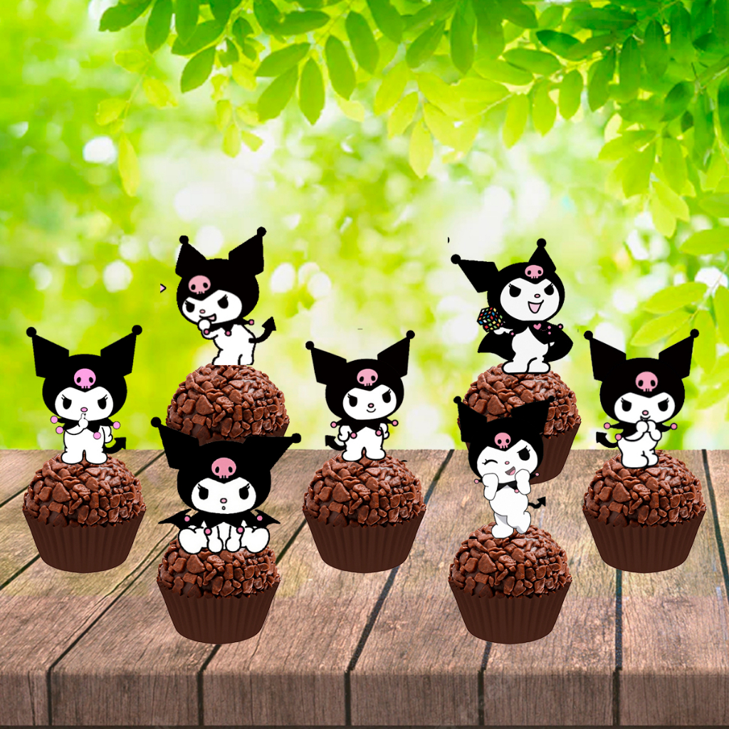 40 tag/topper/topinhos doce kuromi hellokitty personagens (LEIA A DESCRIÇÃO) em Oferta na Shopee