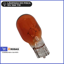 Lampada Esmagada Pisca Seta Ambar 12v 15w Moto