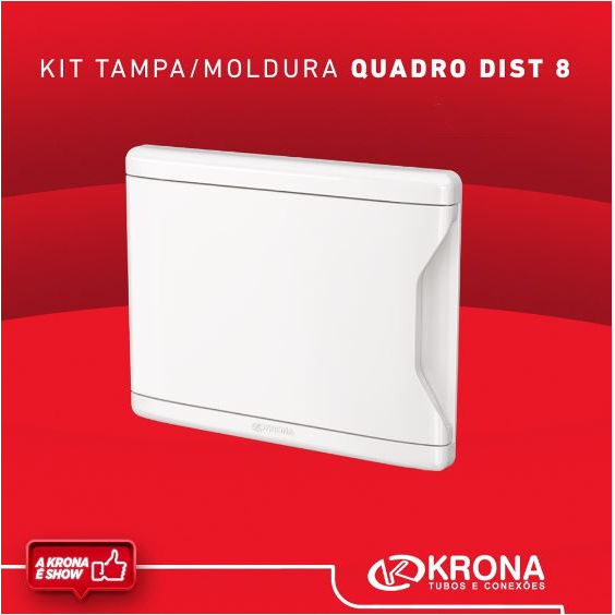 Quadro de Distribuição Krona 3/4 - 6/8 - 9/12 Disjuntores