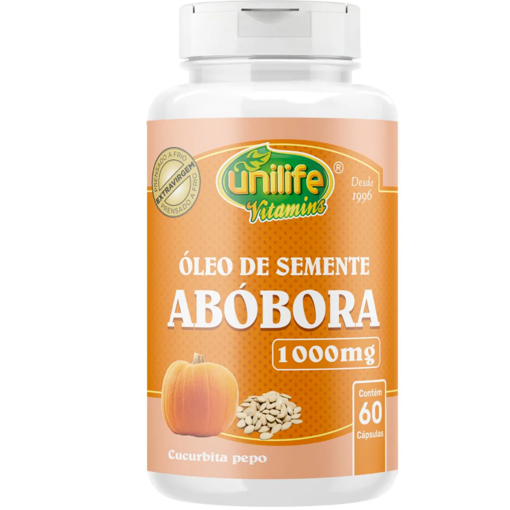 Óleo De Semente De Abóbora 60 Cápsulas Unilife