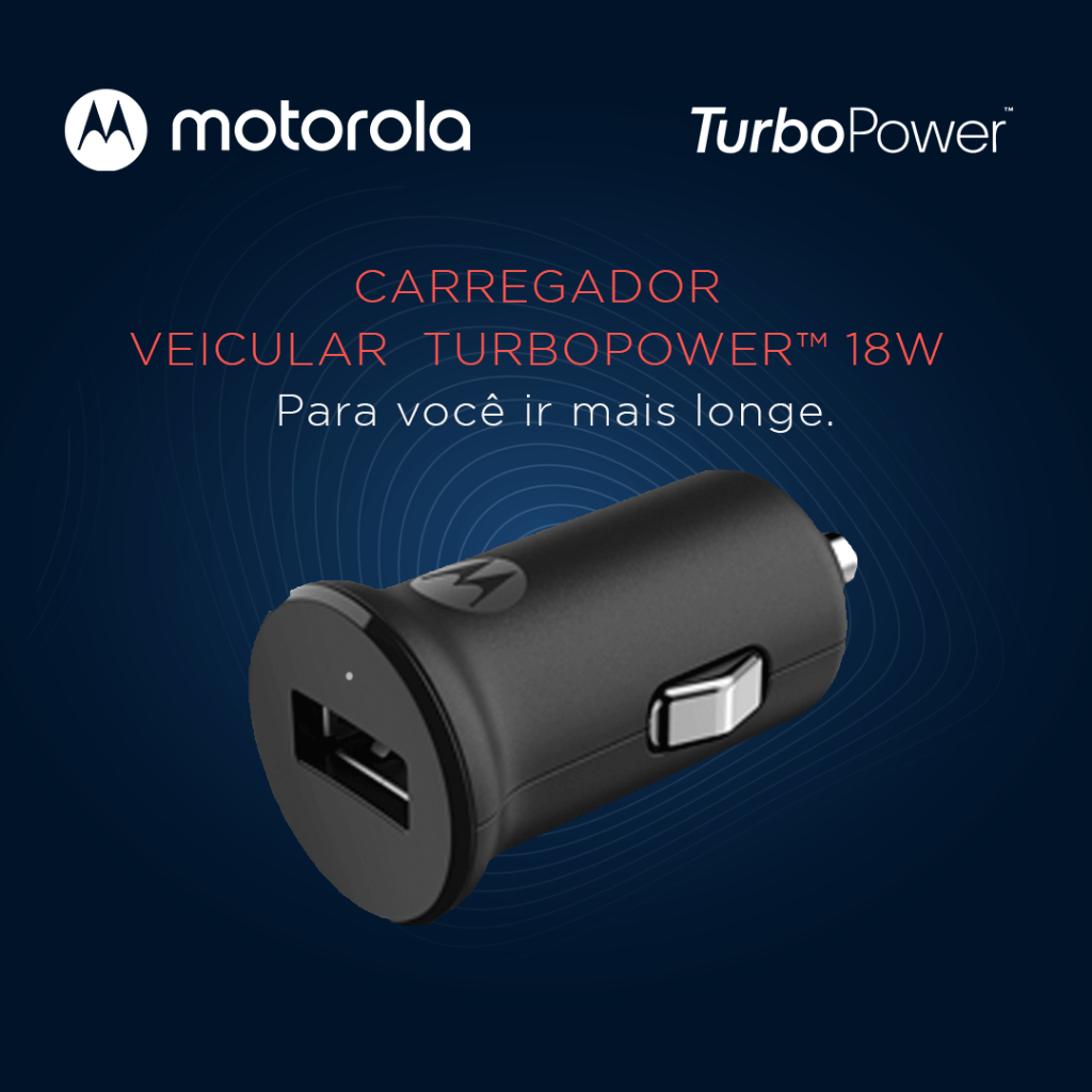 Detalhes do Carregador Portátil Veicular Motorola Turbo Power 18w Sem Cabo Usb Preto