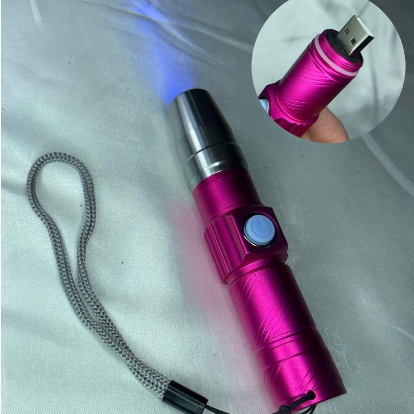 Lanterna Flashlinght LED/UV- USB