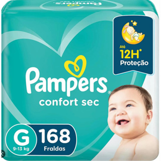 Fralda Infantil Pampers Confort Sec Mega Pacotão em Oferta na Shopee
