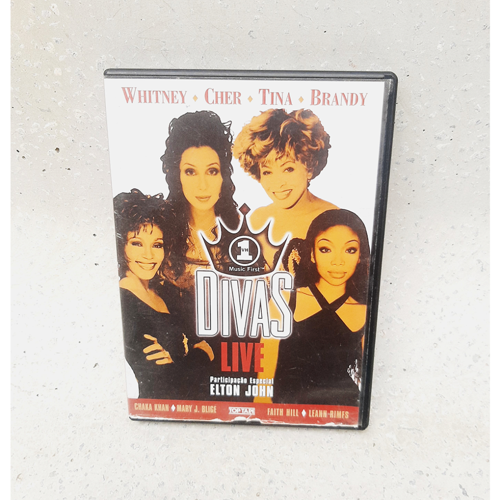 Dvd Divas Vh-1 Live Com Elton John, Cher,whitney,tina,brendy Cantoras pop gringas