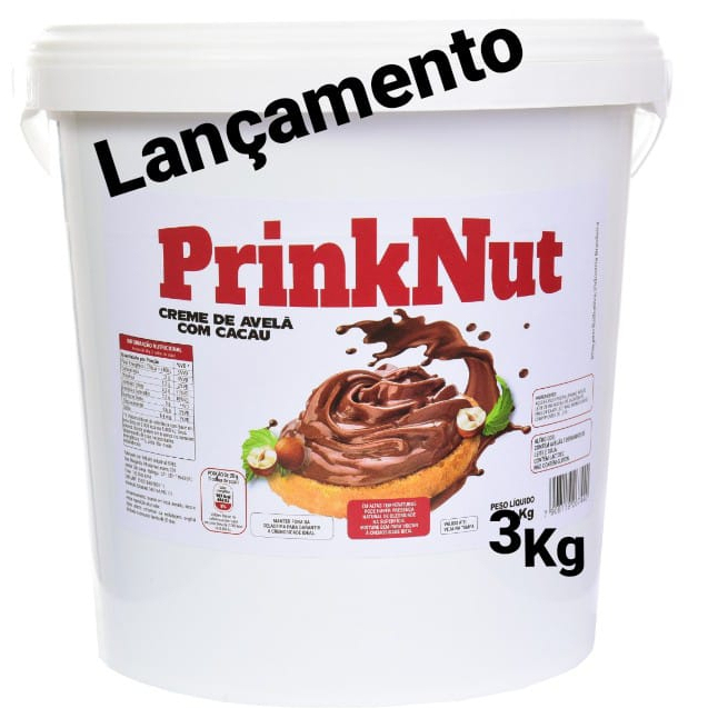 Creme de avelã com cacau Prinknut BALDE de 3kg ( Similar a Nutella ) em Oferta na Shopee