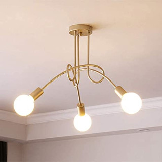 Lustre Pendente Sputnik Assimétrico Laço 3 Lâmpadas E27 para sala salão cozinha