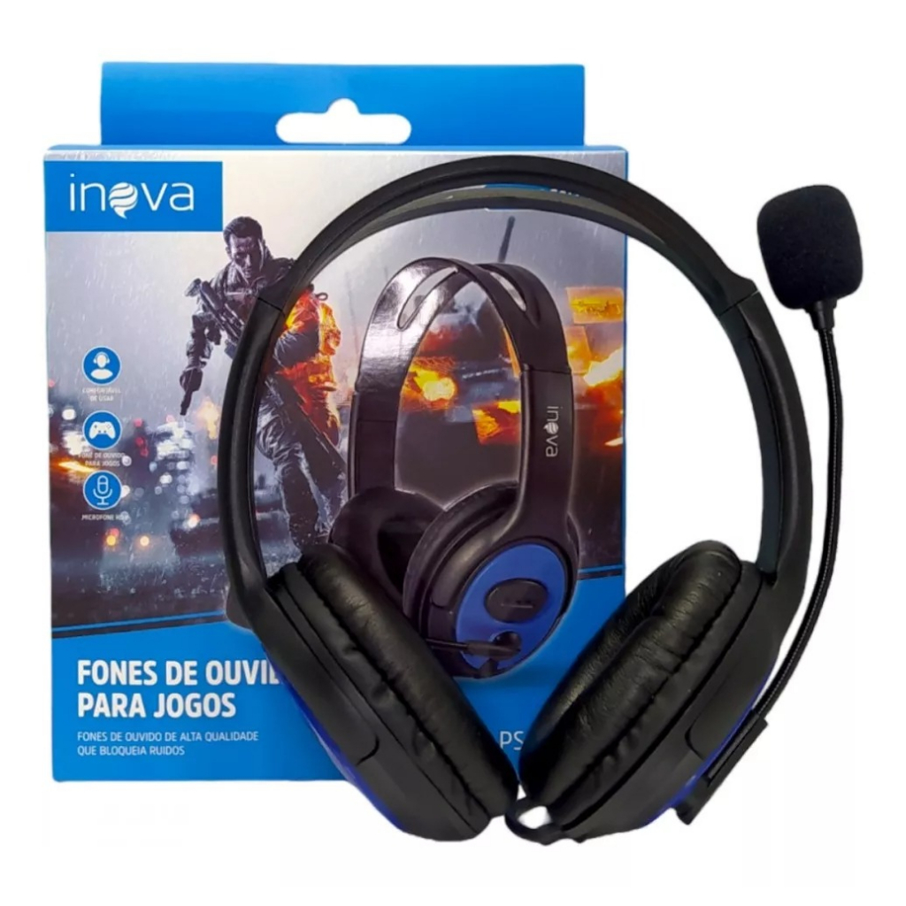 FONE DE OUVIDO GAMER PS4 XBOX ONE PC CELULAR HEADSET