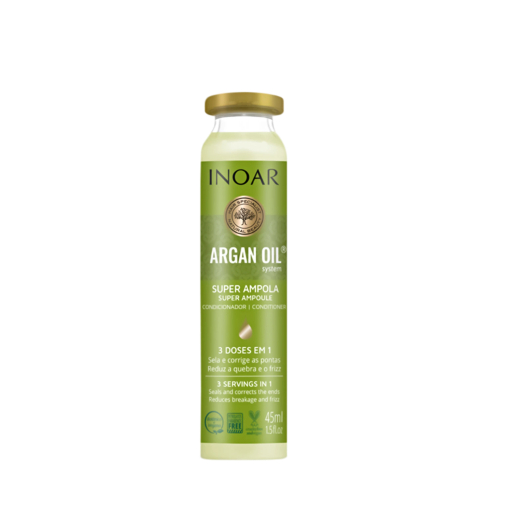 Inoar Super Ampola óleo Argan 45ml - Ampola capilar para cabelos danificados ou secos