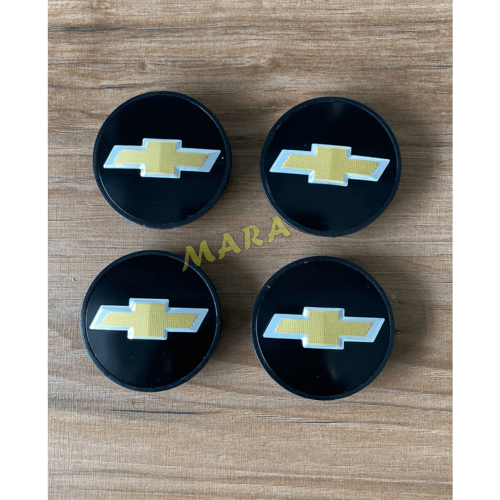 KIT CALOTINHA MIOLO TAMPA PARA CENTRO DE RODA CALOTA GM VECTRA ELITE PRETO COM DOURADO 55MM (150361)
